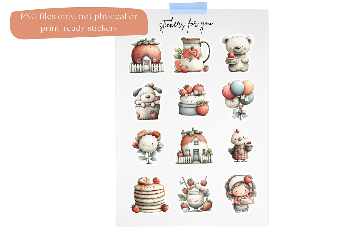 Strawberry Clipart Berry Firth Birth, a Decorative Illustration by Nicole Branger Art (Photo 19 of 26)