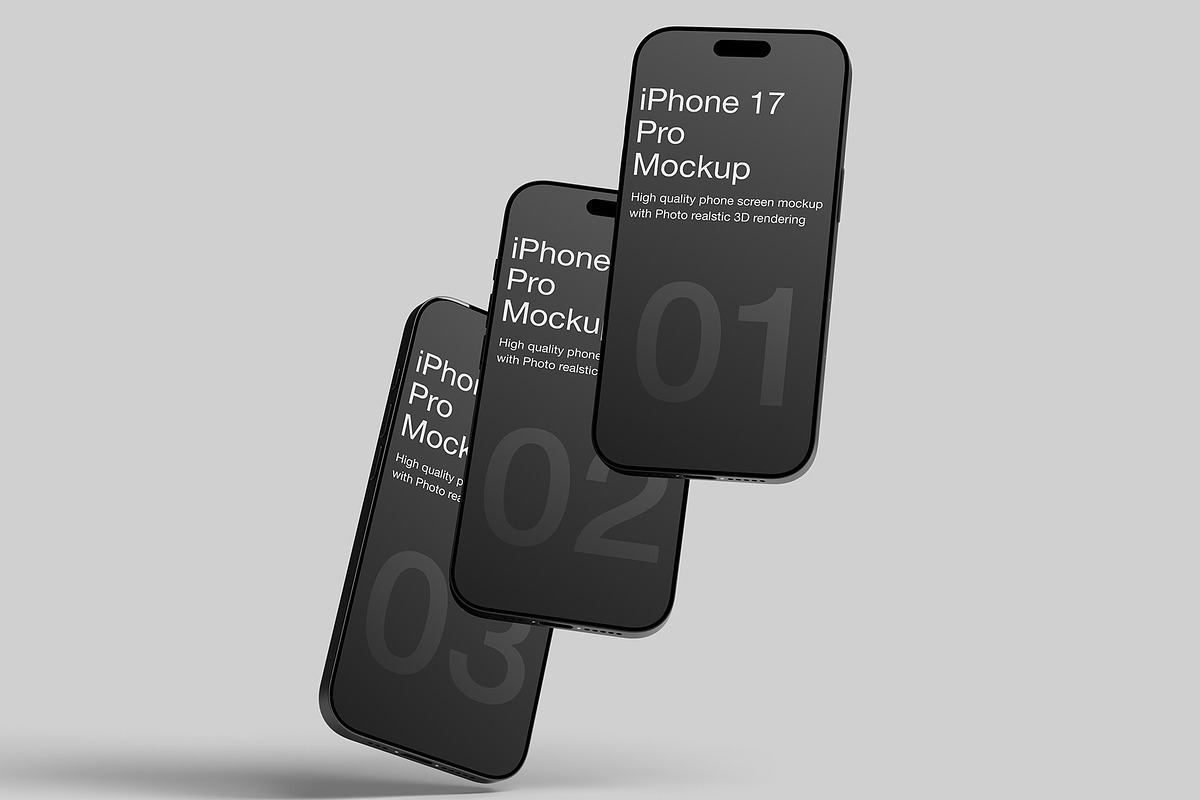 iPhone 17 Pro Max Screen Mockup, an iPhone Mockup by Eka Restu D. Putra (Photo 7 of 14)