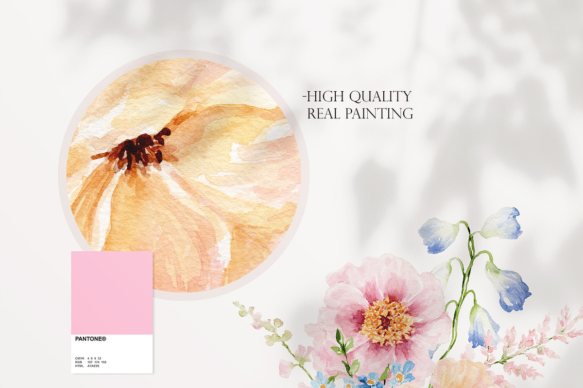 Watercolor Flower -GARDEN WILDFLOWER, a Decorative Illustration by Beigetime (Photo 2 of 15)