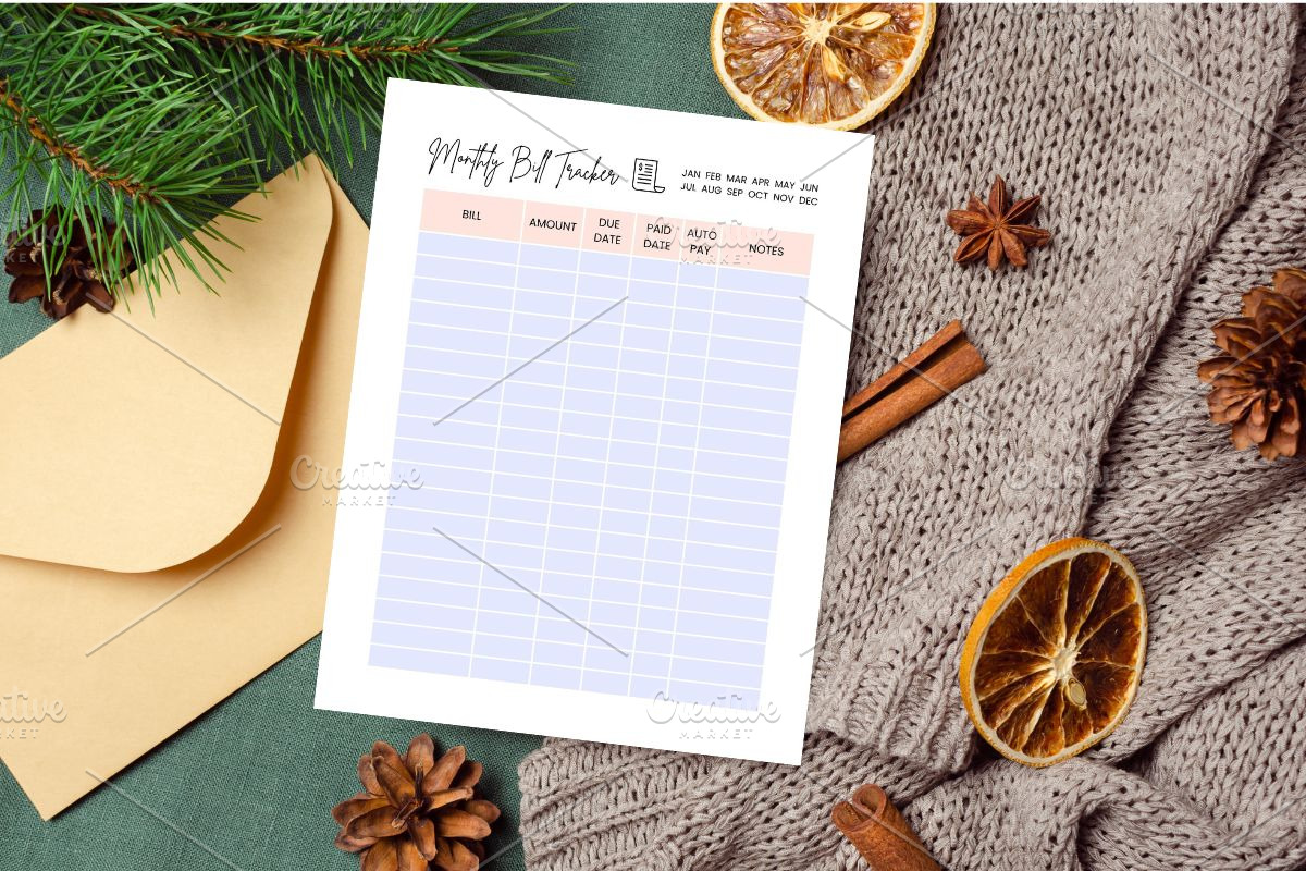 Monthly Bill Tracker, a Print Template by HillTract (Photo 2 of 5)