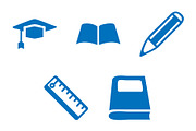 Education icon design template, a Solid Icon by Sumberpangan (Thumbnail 2 of 3)