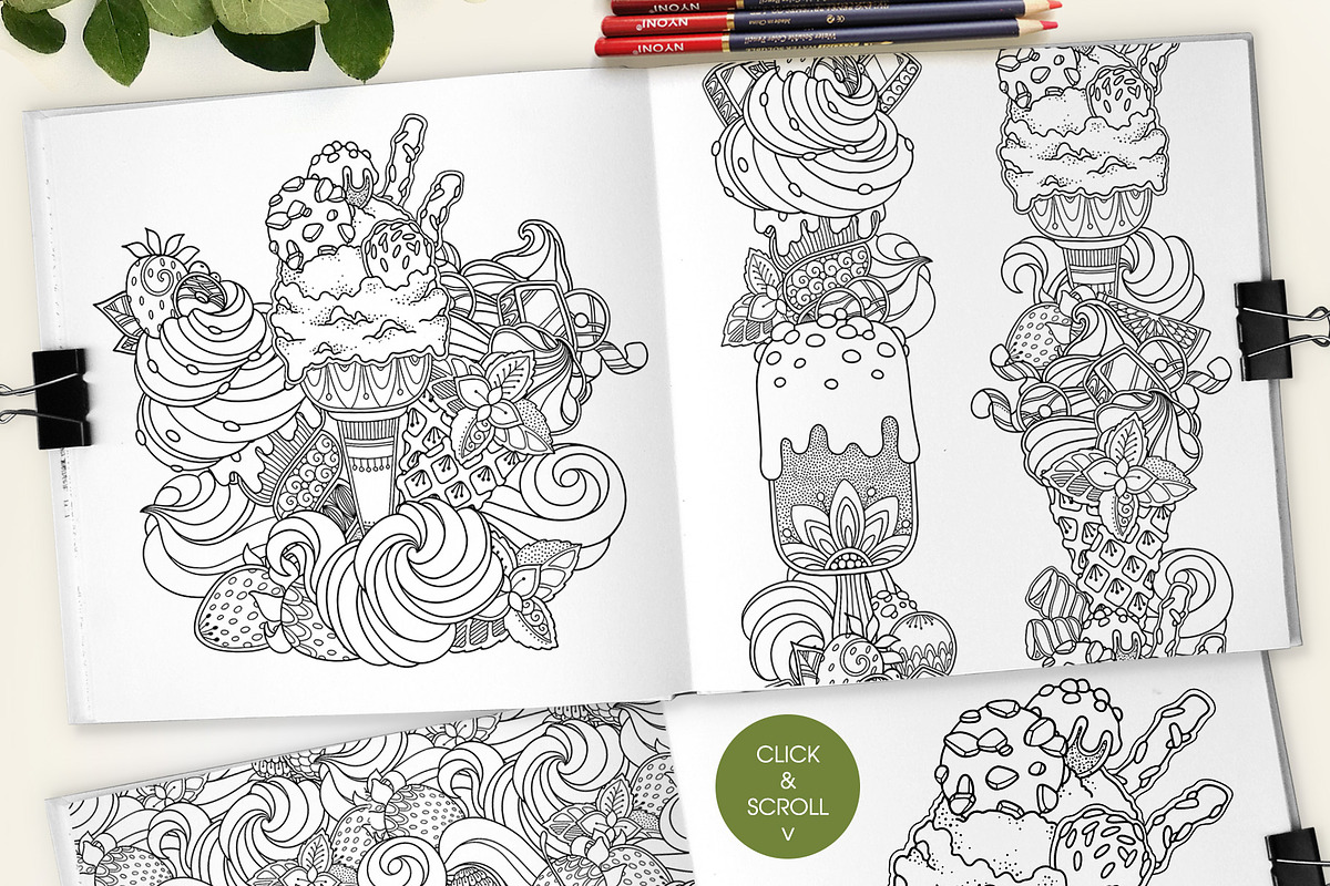 Ice Cream. Graphic illustrations set, a Decorative Illustration by Color and Decor (Photo 3 of 4)
