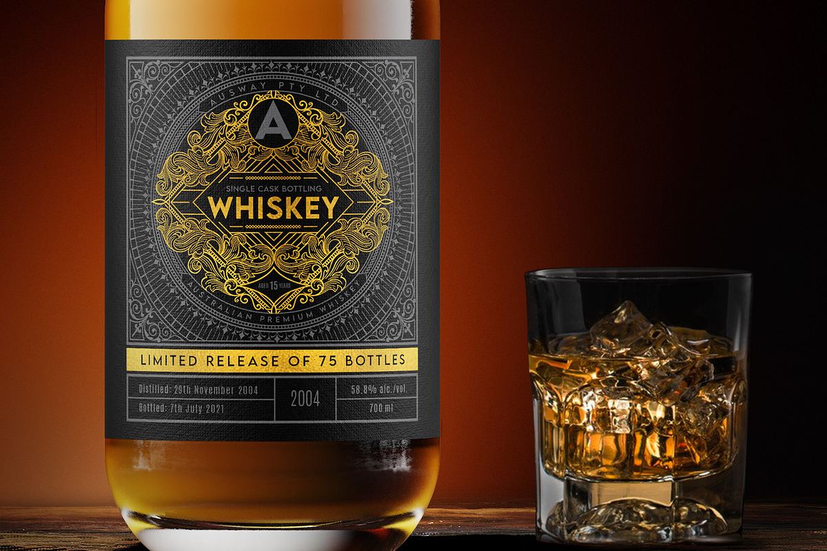 Vintage Whiskey Label Logo, a Branding & Logo Template by Shwet Art (Photo 4 of 4)