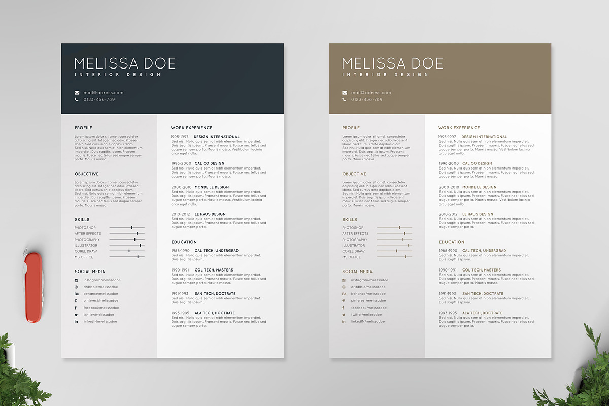 Resume/CV Template IV, a Resume Template by Print Forge (Photo 3 of 5)
