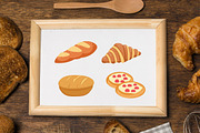 9 Fresh Breads & Pastries Collection, a Food Illustration by jongcreative (Thumbnail 3 of 4)