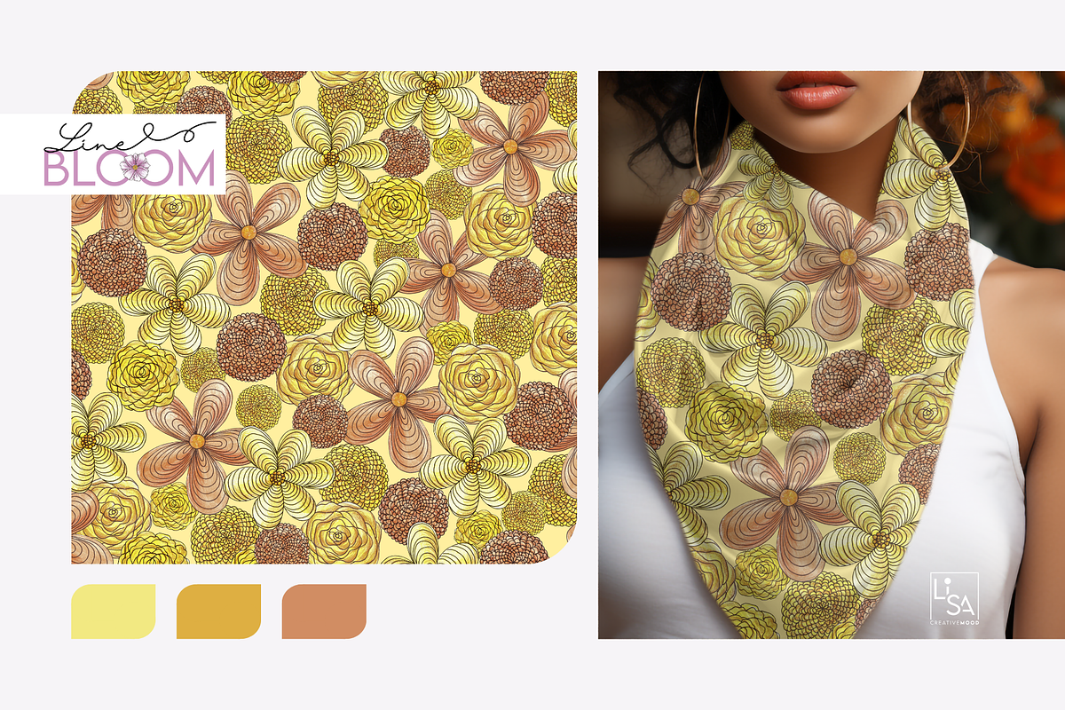 LINE BLOOM | Pattern Collection, a Pattern Graphic by LiSA Creative Mood (Photo 5 of 10)