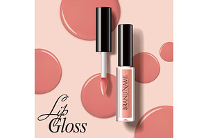 Modern Lip Gloss Mockup