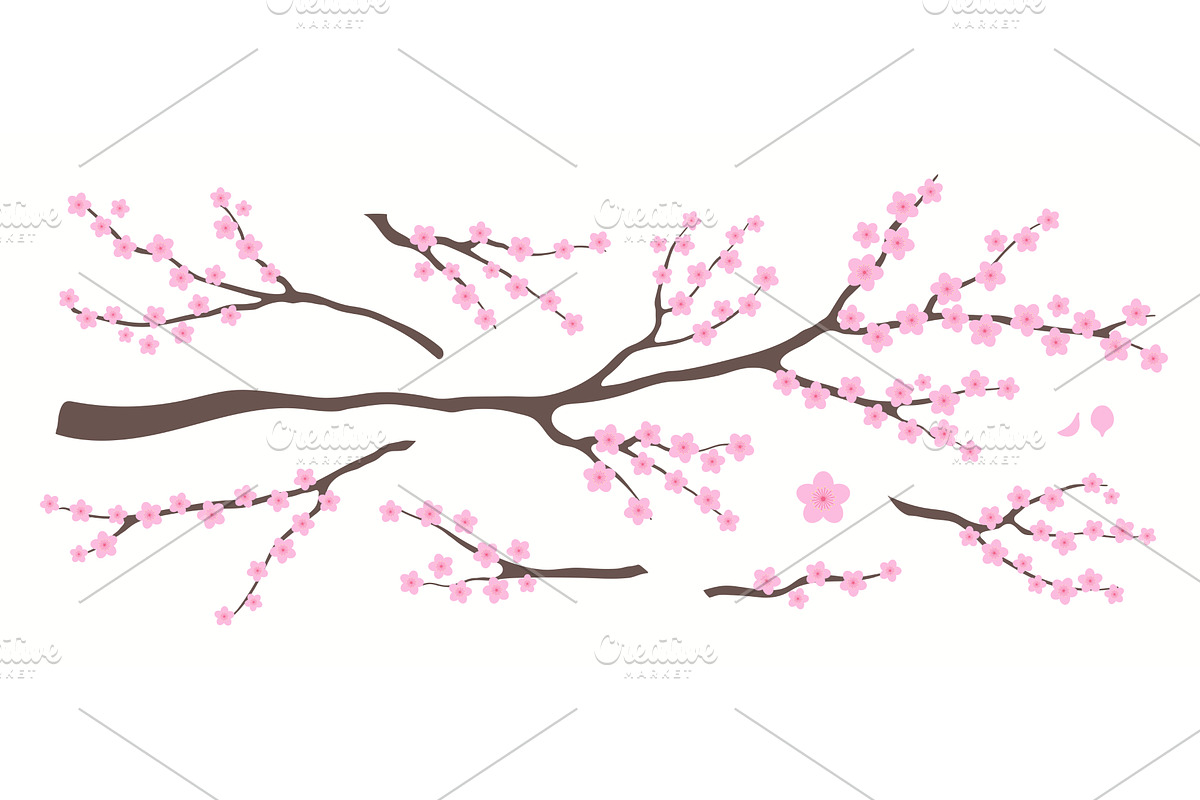 Plum blossoms, flowers, tree, an Object Illustration by sceptical cactus