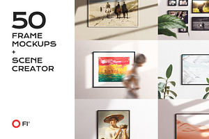 50 frame mockup bundle creator kit