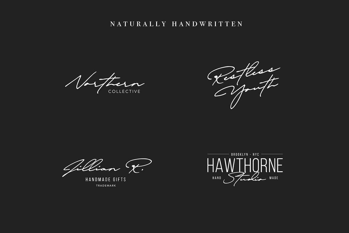 Autography - A Signature Script, a Script Font by Hustle Supply Co. (Photo 4 of 5)