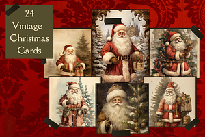 Vintage Santa Christmas Cards