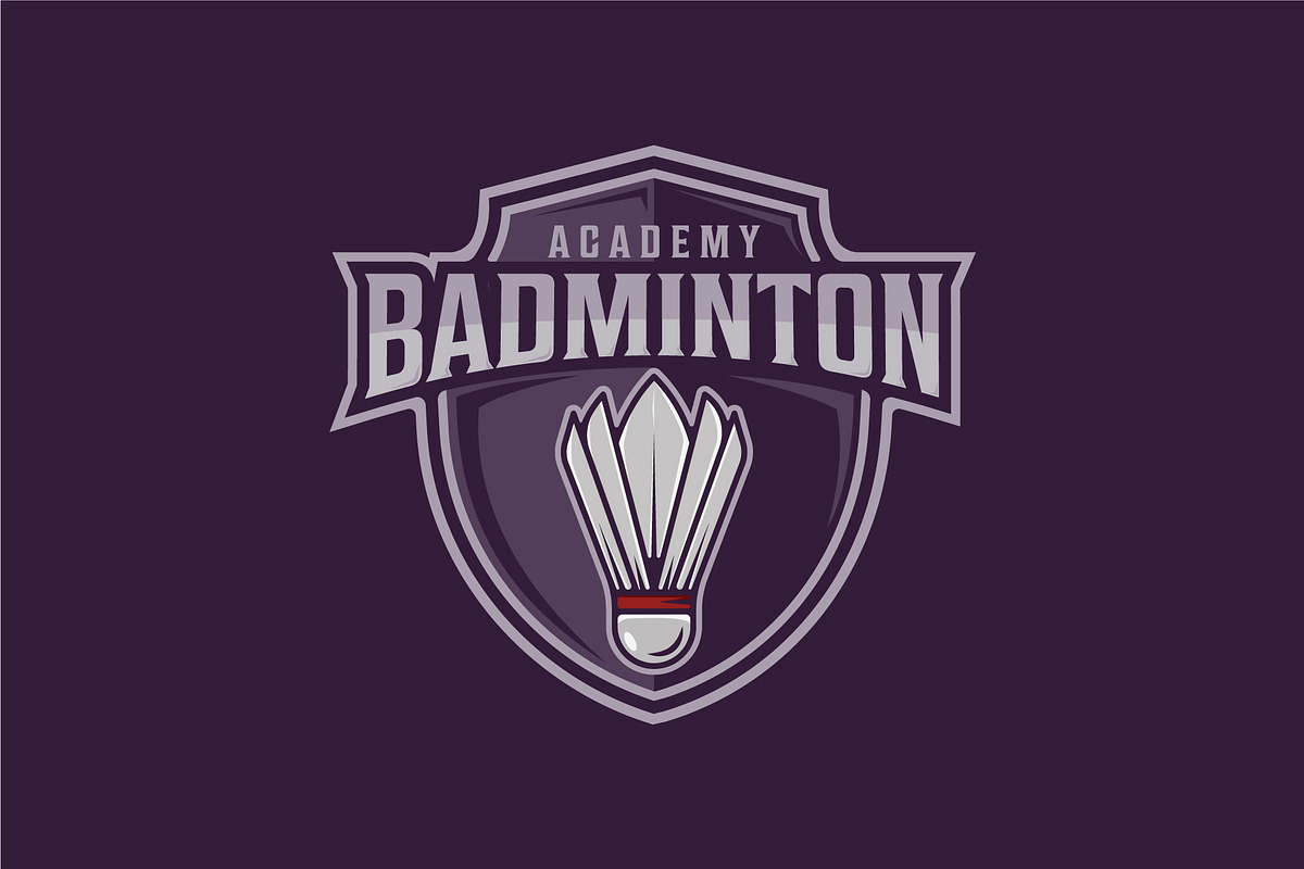 shuttlecock of badminton emblem logo, a Branding & Logo Template by zyxroun shop