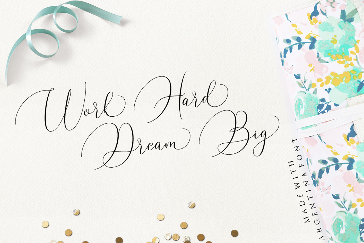 Argentina Script, a Script Font by Megatype (Photo 9 of 10)