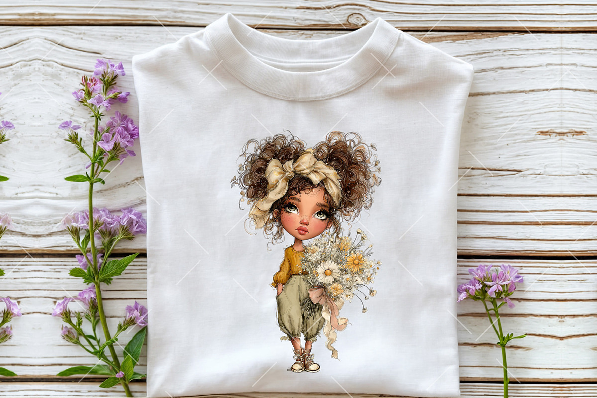 Floral Girl PNG Clipart Set, an Illustration by OK Design (Photo 5 of 6)