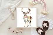 Funny Cute Christmas Reindeer Clipar, an Illustration by CraftArtStudio (Thumbnail 6 of 6)