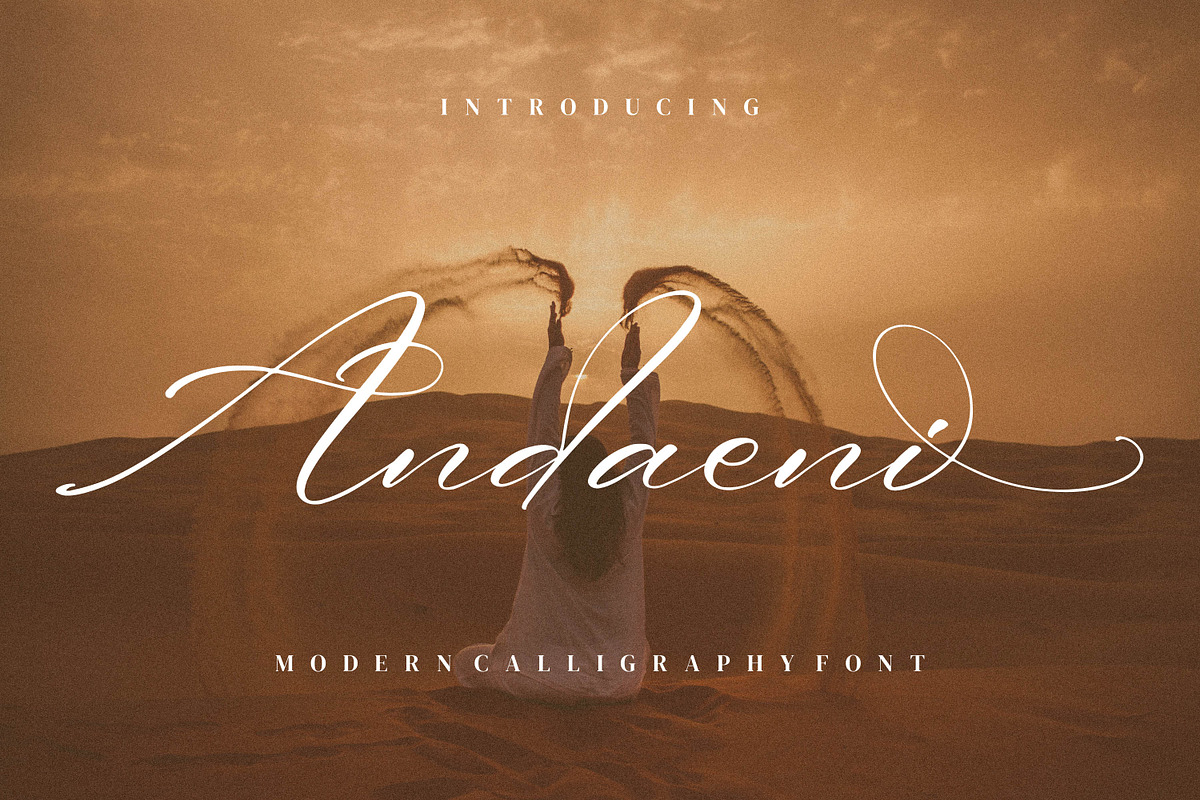 Andaeni, a Script Font by Integritype Studio (Photo 1 of 11)