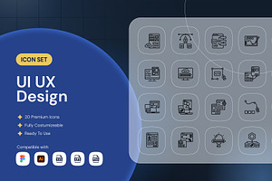 UI UX Design Icon, an Outline Icon by Nathaya Studio