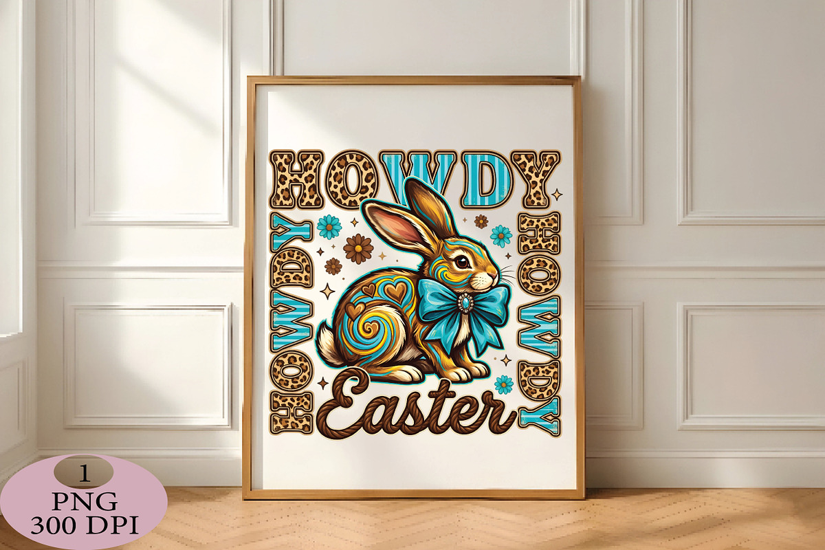 Cowgirl Easter Bunny PNG, an Illustration by Daily.Designs (Photo 3 of 5)