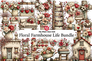 Floral Farmhouse Life Sublimation, an Illustration by Designworld