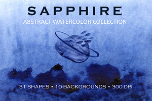 Sapphire Blue Clipart Watercolor