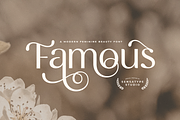 Famous - Modern Feminine Beauty Font, a Sans Serif Font by Sensatype (Thumbnail 1 of 33)