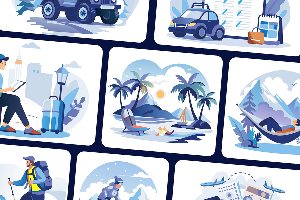 Travel and Camping Illustration Set, a Person Illustration by Brickclay (Photo 5 of 10)