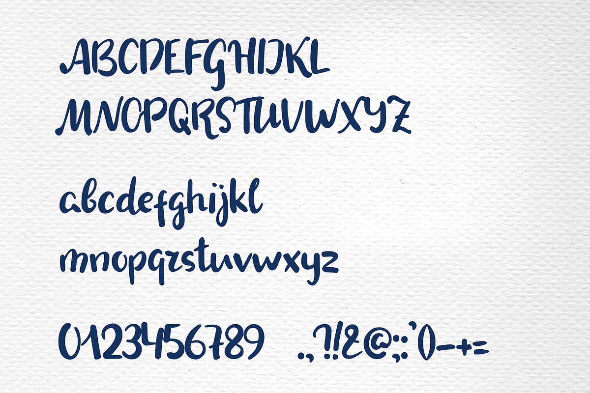 Cute Brushpen Handwritten Font, a Sans Serif Font by RabbitAndPencil (Photo 3 of 9)
