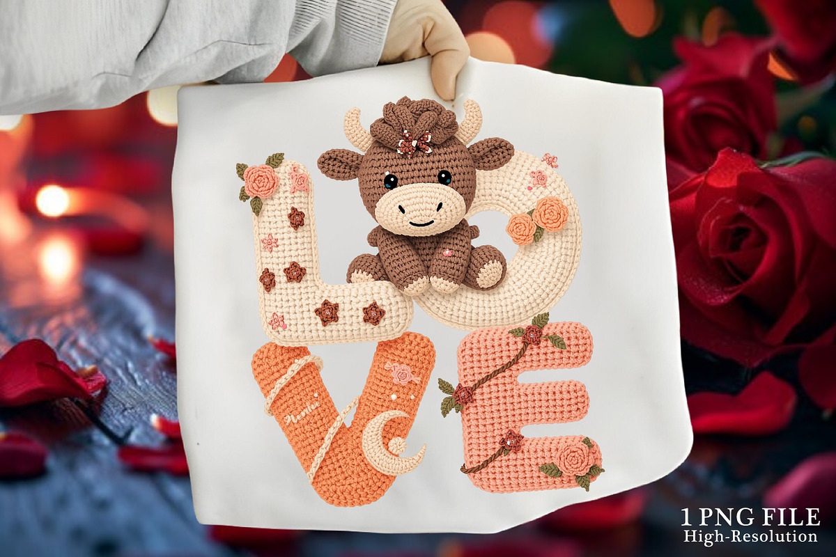 Highland Cow Valentines Day PNG, an Illustration by Canvas Craft (Photo 1 of 7)