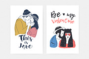 Happy Valentine's day cards set, a Decorative Illustration by Good Studio (Thumbnail 5 of 10)