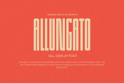 Allungato - Tall Display Font, a Sans Serif Font by Migunani Studio (Thumbnail 1 of 6)