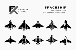 Spaceship Icon Vector, an Icon by Akatype Studio
