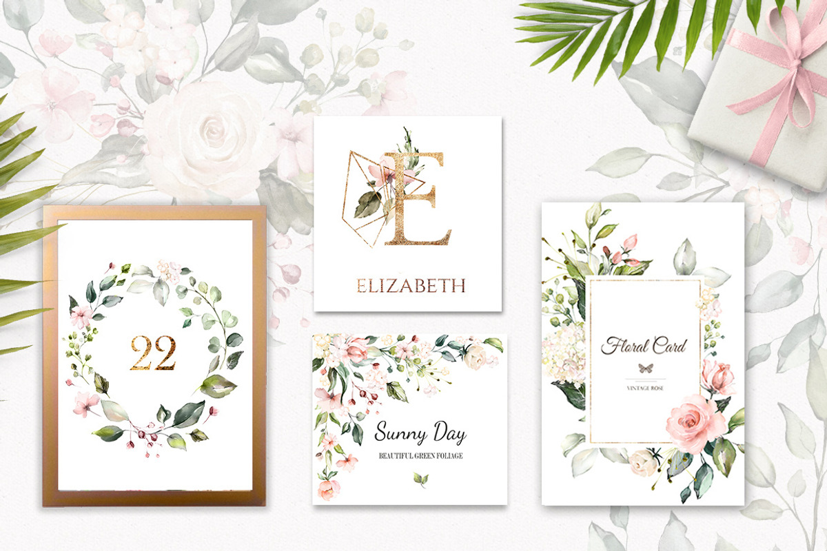Sunny watercolor floral collection, a Decorative Illustration by Lisima (Photo 5 of 14)