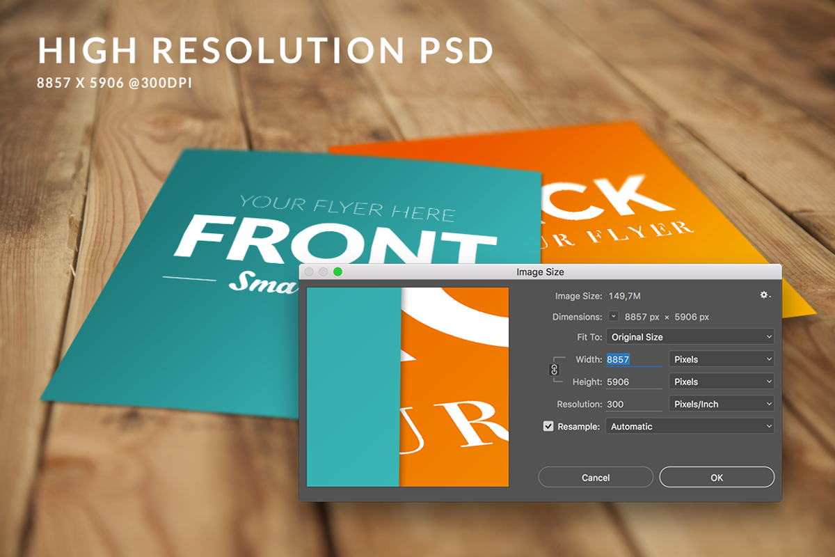 Square flyer mockup (Carré 210) HR, a Print Template by Around Seven Products (Photo 2 of 3)