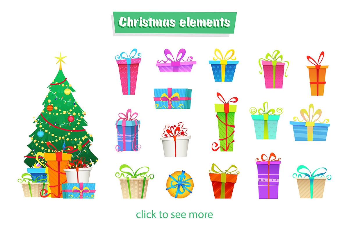 %SALE% -Big Christmas Collection, a Seasonal Illustration by VectorVision (Photo 8 of 24)