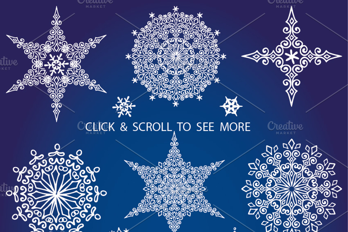 Snowflakes collection.Winter pattern, an Object Graphic by Tatianakost49 (Photo 4 of 5)