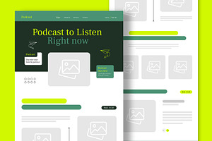 Wireframe Landing Page Layout, an UI Kit Template by CreativeShaper
