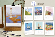 2024 Calendar with 12 lighthouses, an Object Illustration by Dashnpro (Thumbnail 3 of 7)