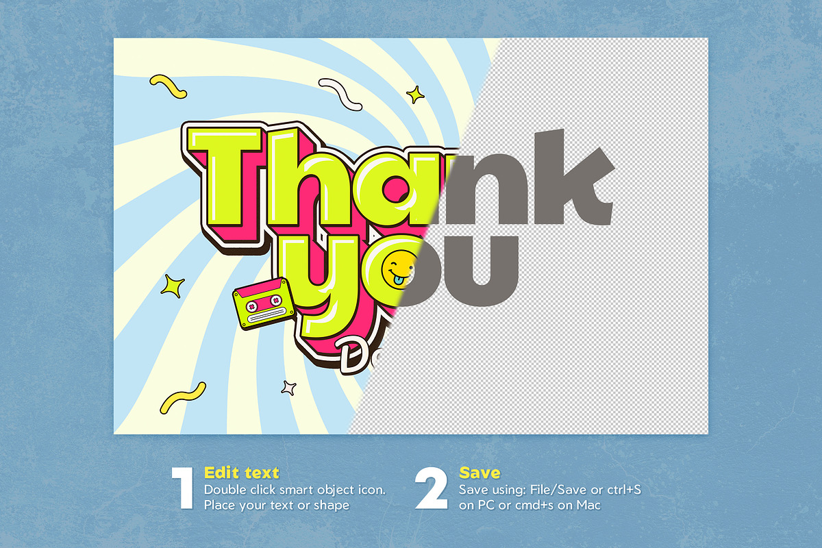 Thank You Text Effect, a Marketing Template by Andrew Skoch Design (Photo 4 of 6)