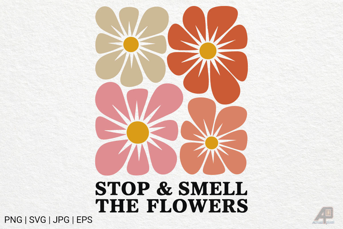 Boho Retro Flowers Quotes Bundle, an Illustration by Actual Pixel (Photo 8 of 12)