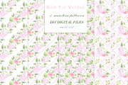 Pink Hydrangea Watercolor Crest, a Decorative Illustration by LABFcreations (Thumbnail 2 of 4)