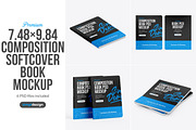 Composition Softcover Book Mockup, a Books & Magazine Mockup by SimplDesign (Thumbnail 1 of 13)