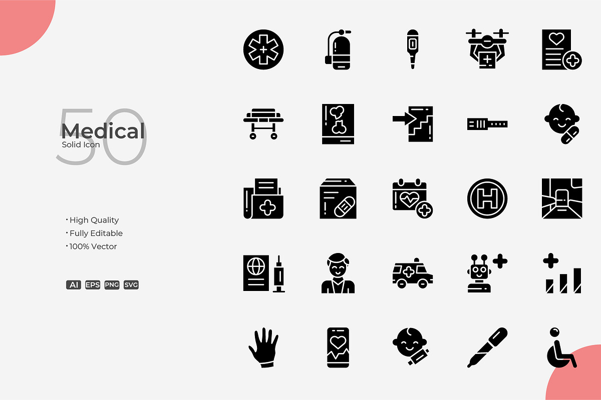 Medical Solid Icons, a Solid Icon by Bloodline