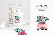 Watercolor Christmas Houses Clipart, a Texture Illustration by YuliyaArtGarden (Thumbnail 5 of 12)