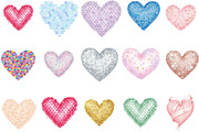 Sequin Heart Valentines Clipart, an Illustration by Designking (Thumbnail 3 of 5)