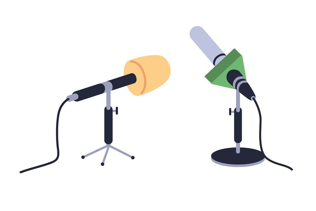 Microphones for audio recording set, an Object Illustration by Good Studio (Photo 3 of 4)
