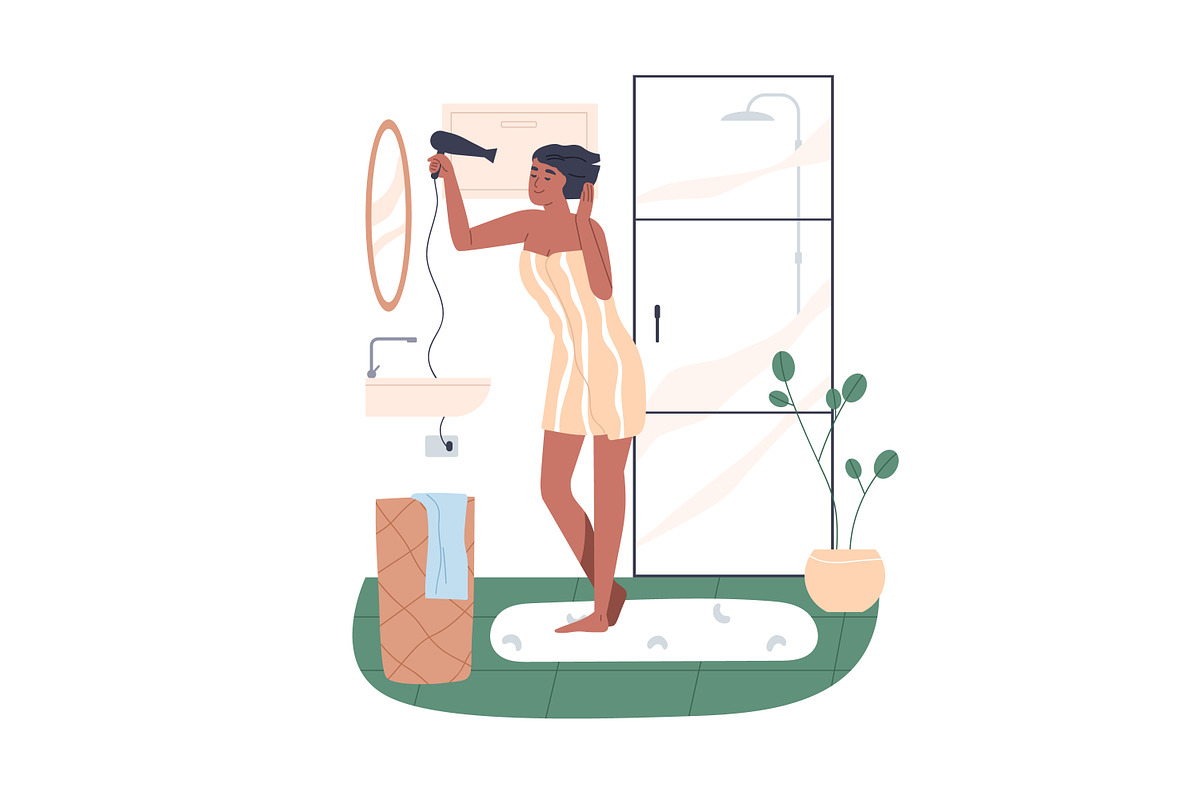 People do bathroom hygiene routine, a Person Illustration by Good Studio (Photo 7 of 13)