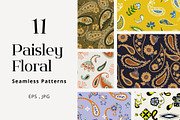Paisley Floral Patterns, a Pattern Graphic by Trisuphat (Thumbnail 1 of 4)