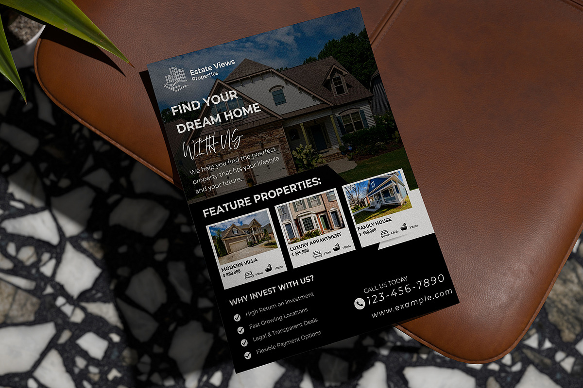 Estate | 5 Flyers | Canva, a Flyer Template by Mohammad Sarfaraz (Photo 6 of 6)