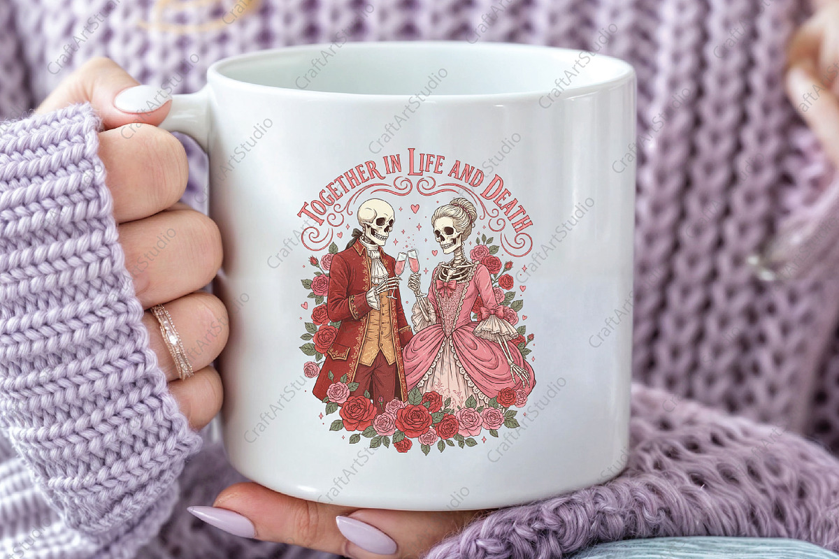 Skeleton Love Valentine PNG, an Illustration by CraftArtStudio (Photo 2 of 4)