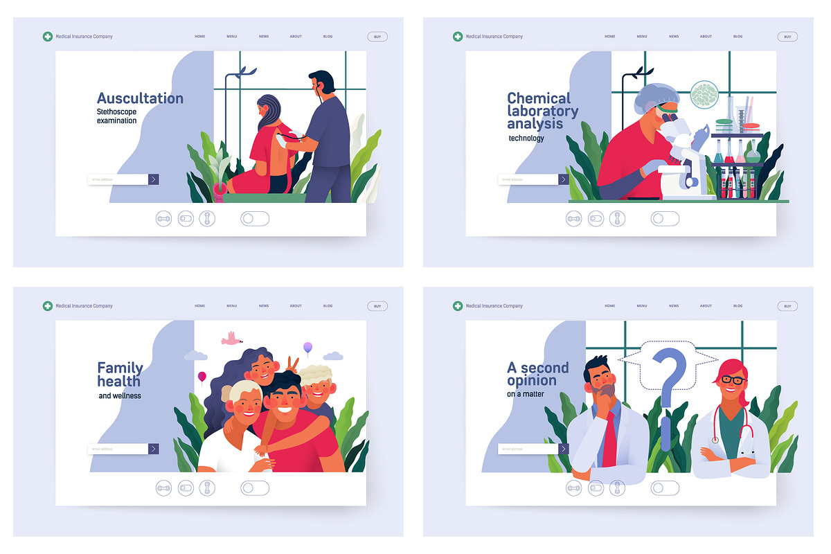 Part 1 Medical website illustrations, a Healthcare Illustration by Grivina's shop (Photo 14 of 37)